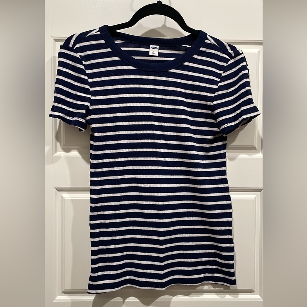 Navy & white striped top
